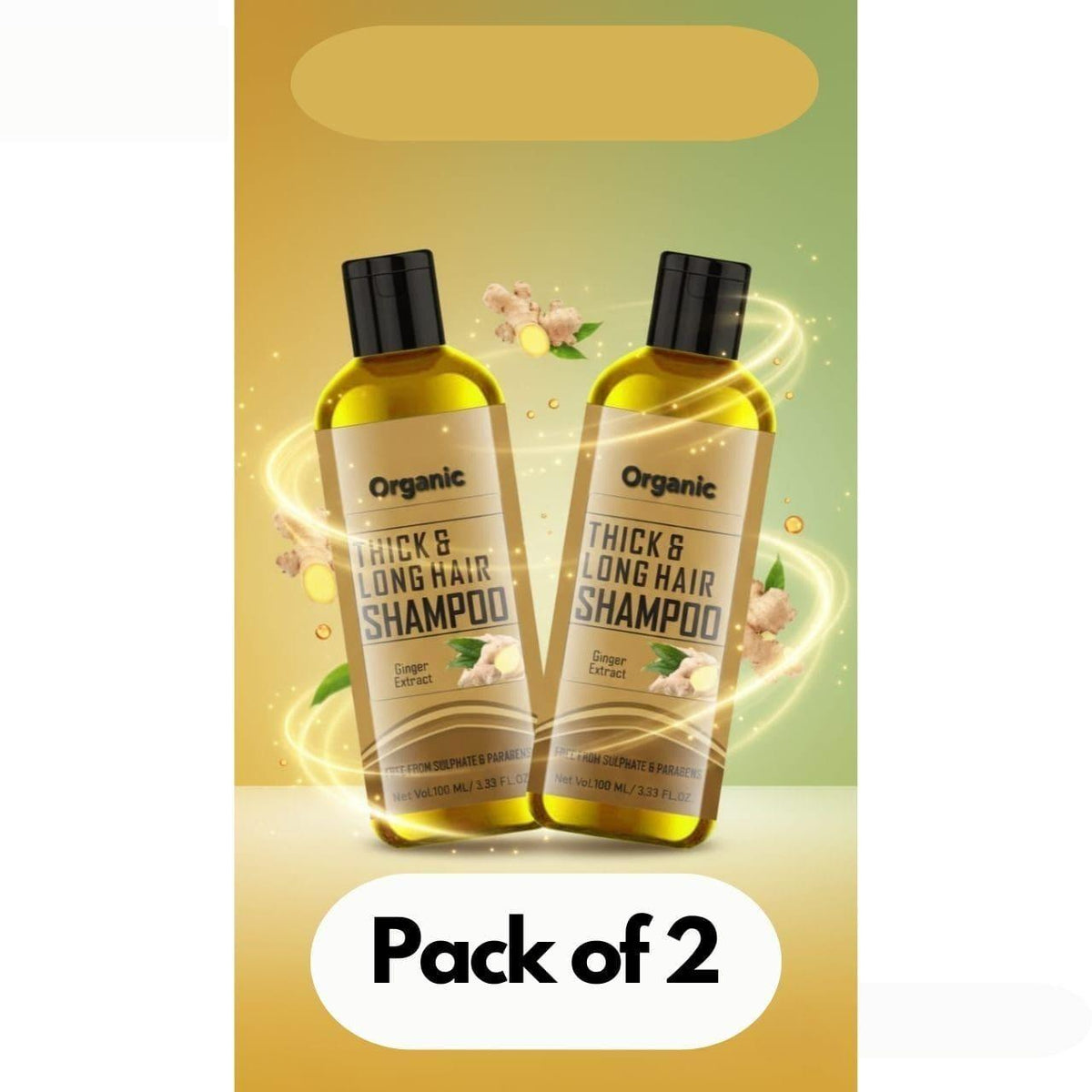 Ginger Extract Hair Shampoo 100ml Pack of 2