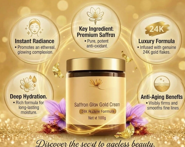 Saffron Glow Gold Cream – Skincare Cream, Pack of 2