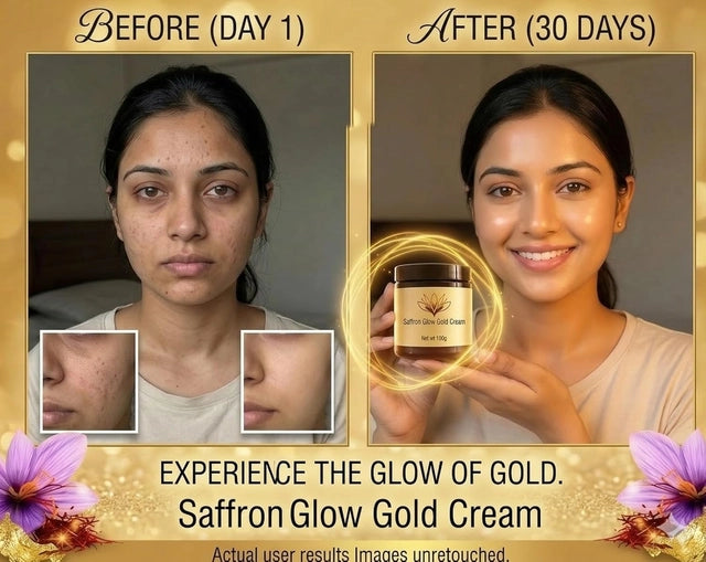 Saffron Glow Gold Cream – Skincare Cream, Pack of 2