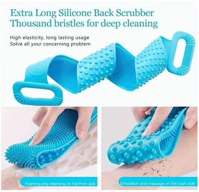 Double-Sided Silicone Bath Scrubber – Pack of 1