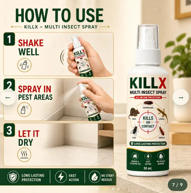 Killx Multi Insect Spray – Pack of 3 | Household Insect Control Spray