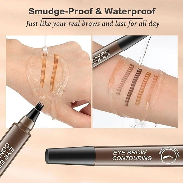 Waterproof Microblading Eyebrow Pencil with Micro-Fork Tip, Pack of 2