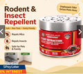 Pest control repeller for rodents and insects in a plant-based bead formula, safe for pets and family.