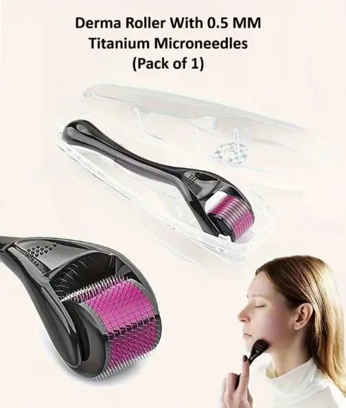 Derma Roller 0.5mm with Titanium Microneedles Pack of 1